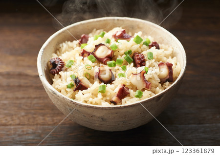 タコの炊き込みご飯 123361879