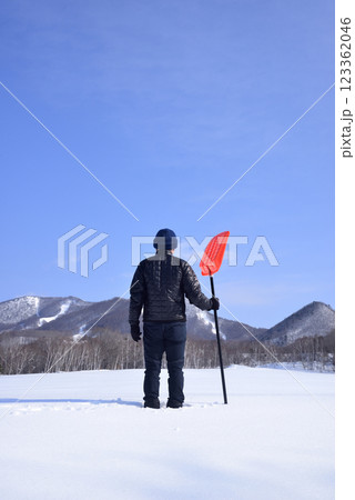 豪雪地帯で田舎暮らしをしている老人のライフスタイル 123362046