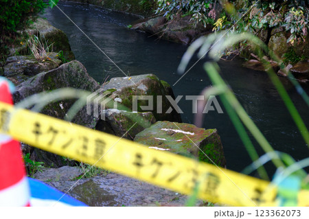 川の側の災害 123362073