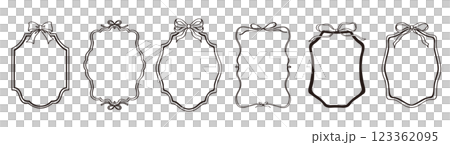 Vintage style frame set with ribbons Retro style frames Vintage style frame set with ribbons Retro style frames 123362095