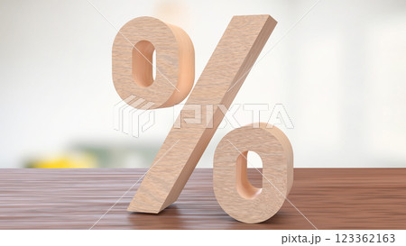 The percent for Tax or Business concept 3d Rendering. 123362163