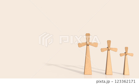 The Windmill for Eco or energy concept 3d Rendering. 123362171