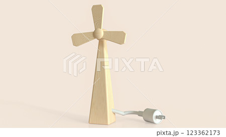 The Windmill for Eco or energy concept 3d Rendering. 123362173