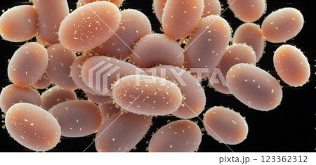 Unicellular organisms or protozoa, single-celled organisms microorganisms such as archaea, bacteria or protists swim in water 123362312