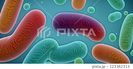 Unicellular organisms or protozoa, single-celled organisms microorganisms such as archaea, bacteria or protists swim in water 123362313