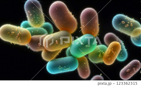 Unicellular organisms or protozoa, single-celled organisms microorganisms such as archaea, bacteria or protists swim in water 123362315
