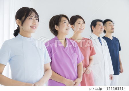 医療スタッフ、医師、看護師、介護士、医療事務 医療スタッフ、医師、看護師、介護士、医療事務 123363514