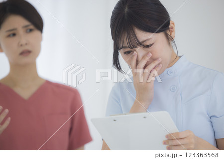 医療スタッフ、医師、看護師、介護士、医療事務 医療スタッフ、医師、看護師、介護士、医療事務 123363568