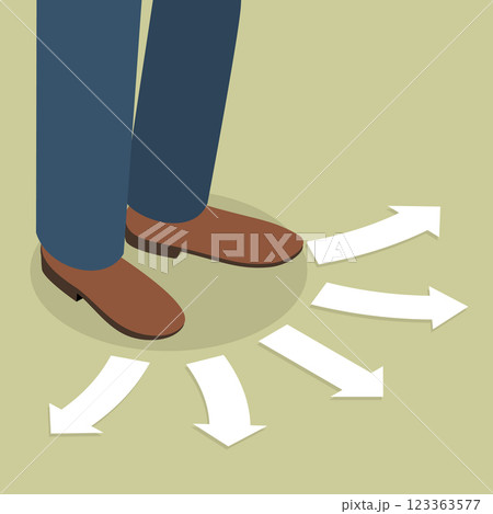 3D Isometric Flat Vector Illustration of Choice And Decision , Finding the Right Solution 123363577