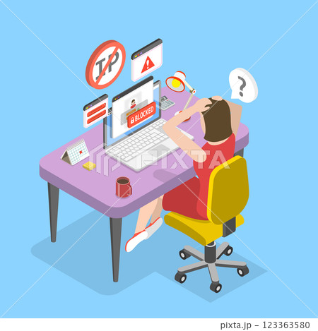 3D Isometric Flat Vector Illustration of Stolen Personal Data, Phishing and Fraud, Online Scam and Steal 3D Isometric Flat Vector Illustration of Stolen Personal Data, Phishing and Fraud, Online Scam and Steal 123363580