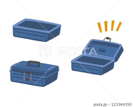 道具箱　ケース　イラストセット	 123364350