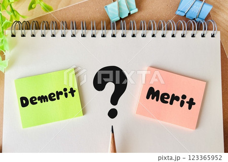 メリットとデメリットの文字とはてな メリットとデメリットの文字とはてな 123365952