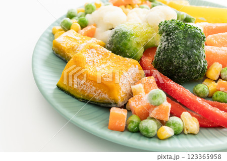 冷凍野菜　野菜の冷凍保存 123365958