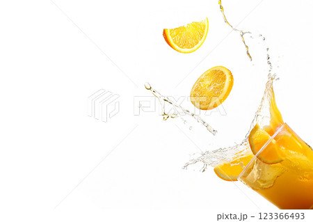 弾けるオレンジジュース(イメージ) 弾けるオレンジジュース(イメージ) 123366493