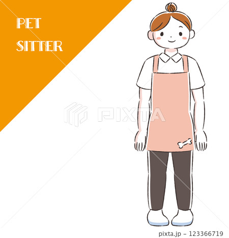 動物に関わる職業の女性のイラスト 123366719
