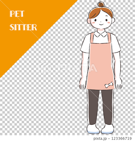 動物に関わる職業の女性のイラスト 123366719