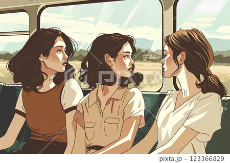 レトロな電車の女子旅-2 123366829