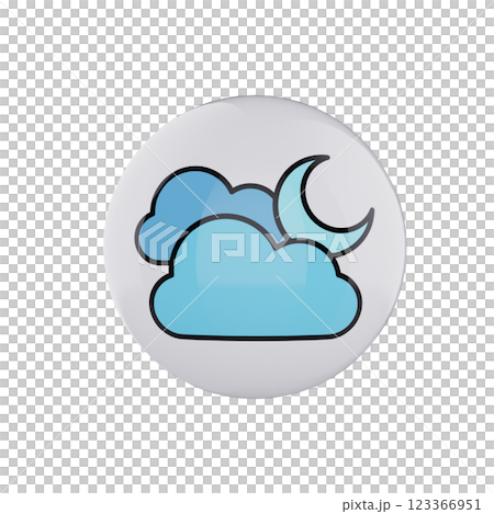 blue moon and cloud icon glossy white bubble blue moon and cloud icon glossy white bubble 123366951