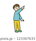何かを発見した男の子のイラスト03 123367635