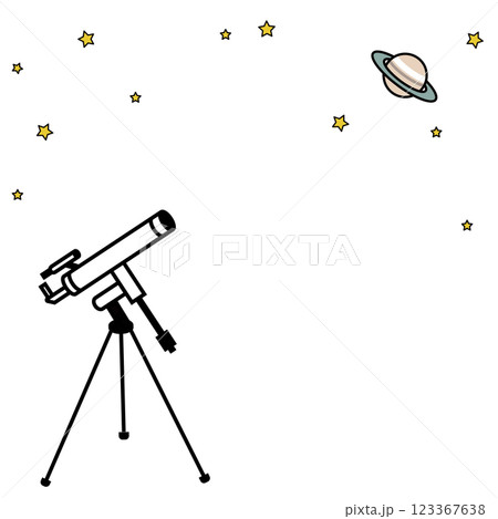 天体観測のイラスト　カラー 123367638