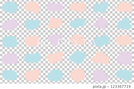 かわいい液体シェイプのイラストセット 123367719