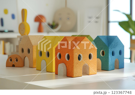 可愛いコルクの住宅 123367748