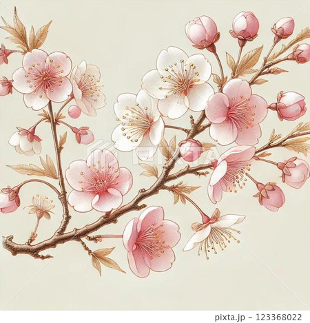 美しい桜のイラスト 123368022