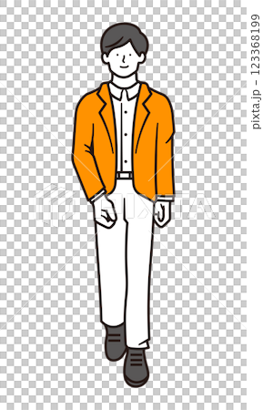 一位行走的商人的簡單例證 123368199