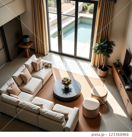 お洒落なミーティングルーム/ラウンジ 123368968