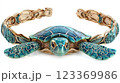 Luxury Sea Turtle Bracelet with Gold and Enamel 123369986
