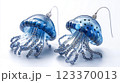 Elegant Jellyfish-Shaped Glass Earrings Design 123370013