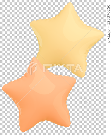 3D圖像_星形氣球_黃色 3D圖像_星形氣球_黃色 123370250