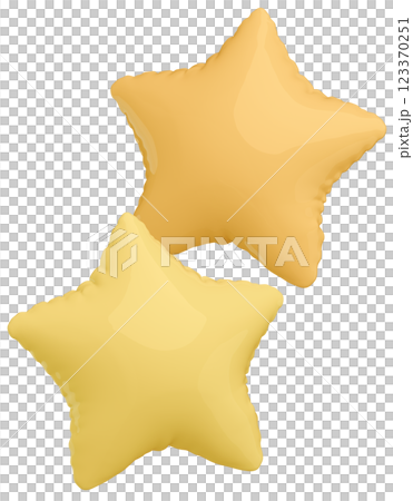 3D圖像_星形氣球_黃色 3D圖像_星形氣球_黃色 123370251