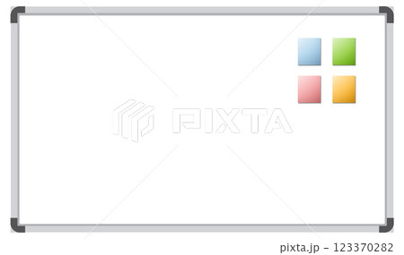 Colorful Whiteboard with Sticky Notes Colorful Whiteboard with Sticky Notes 123370282