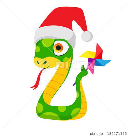 Cute snakes . Chinese New Year symbol. Chinese horoscope zodiac sign. Cartoon vector illustration isolated on white background 123371536