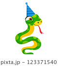 Cute snakes . Chinese New Year symbol. Chinese horoscope zodiac sign. Cartoon vector illustration isolated on white background 123371540