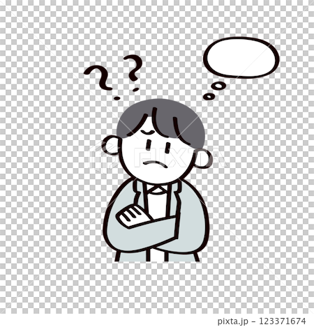 困っているビジネスマンのイラスト 123371674
