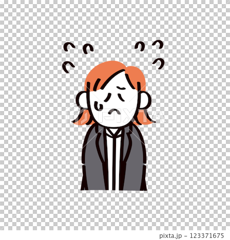反省するビジネスウーマンのイラストのイラスト素材 [123371675] - PIXTA