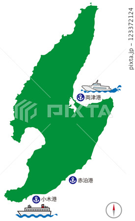 佐渡島とフェリー 佐渡島とフェリー 123372124