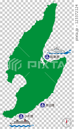 佐渡島とフェリー 佐渡島とフェリー 123372124