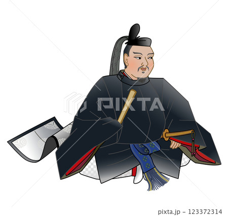 藤原兼輔のイラスト 藤原兼輔のイラスト 123372314
