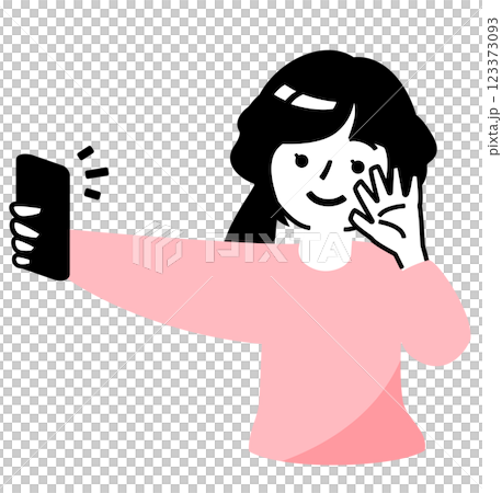 日本高中女生用智慧型手機自拍的瞬間:少女自拍並發布影片的畫面 日本高中女生用智慧型手機自拍的瞬間:少女自拍並發布影片的畫面 123373093