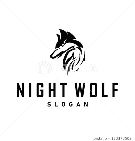 black silhouette design logo wolf wild animal simple illustration template black silhouette design logo wolf wild animal simple illustration template 123373502