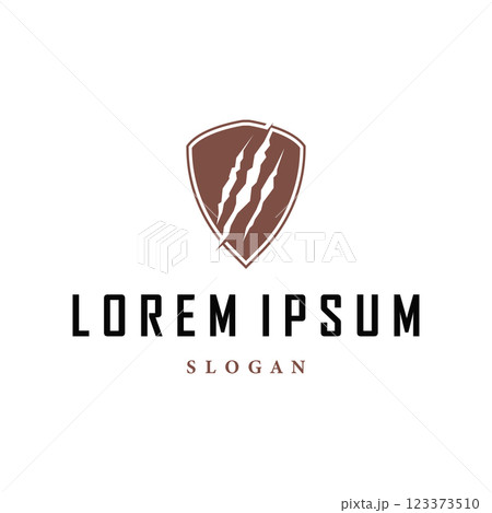 black silhouette design logo wolf wild animal simple illustration template 123373510