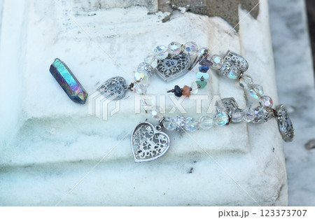 Jewelry on Historic Grave Jewelry on Historic Grave 123373707