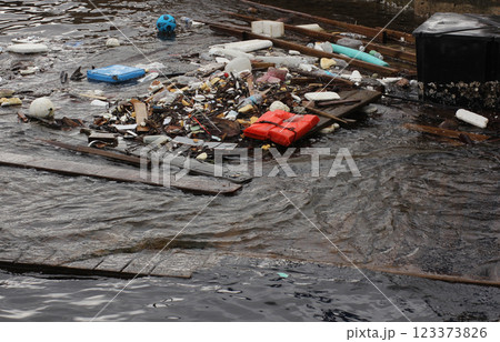 Trash and Debris in Bradenton Florida after Hurricane Milton 123373826
