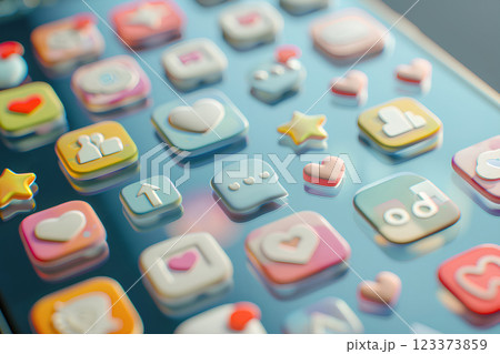 スマホのアイコンたち 123373859