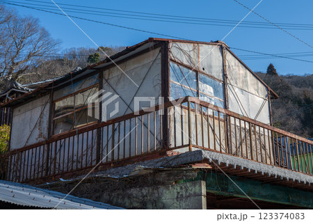 日本の岡山県岡山日本の岡山県岡山市庭瀬の歴史ある美しい風景市庭瀬の歴史ある美しい風景 123374083
