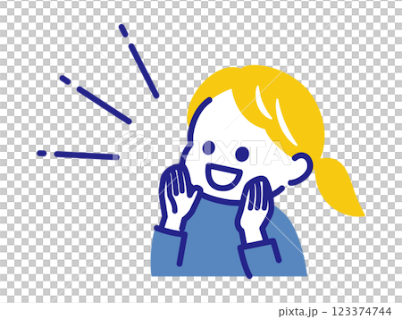 応援をする女の子 123374744