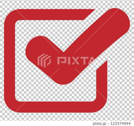 Checkmark icon red 123374944